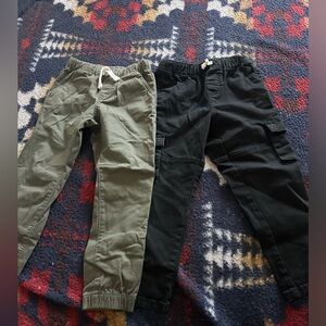 Kids Cargo Pants Set - Black and Green